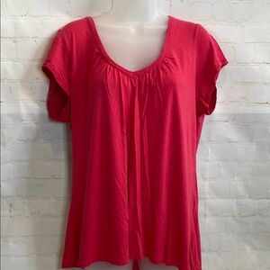 Old Navy’s Women's TALL Dark Pink/Red V-Neck Tee Shirt